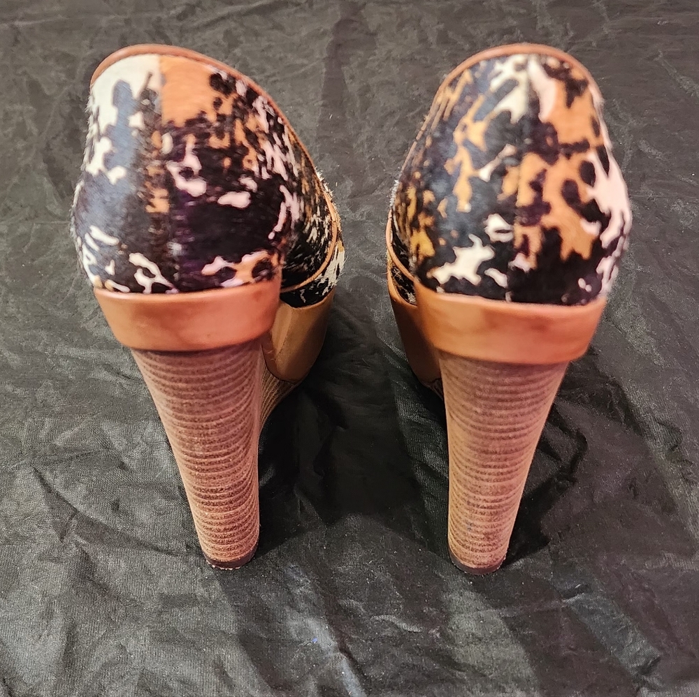 Betsey Johnson Peep Toe Wedges Size 7.5 - Picture 5 of 5